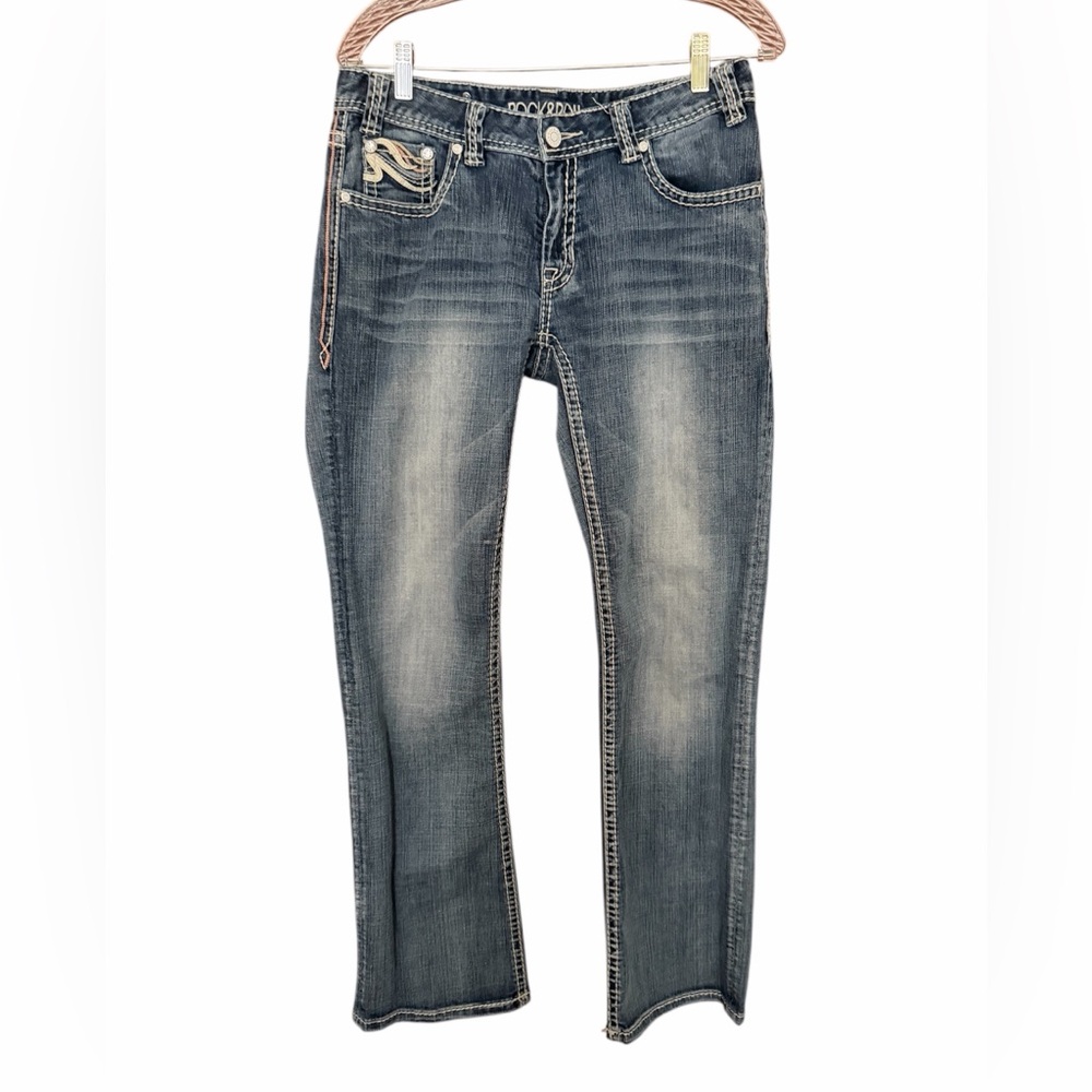 Rock & Roll Cowgirl Dark Blue Boot Cut Jeans